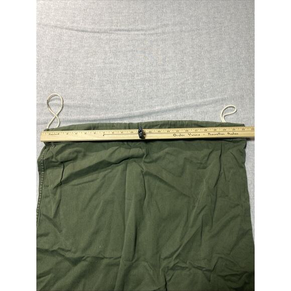 US Army Military Cotton Laundry Bag Sack Draw String Cinch Green USA VINTAGE - Picture 5 of 8